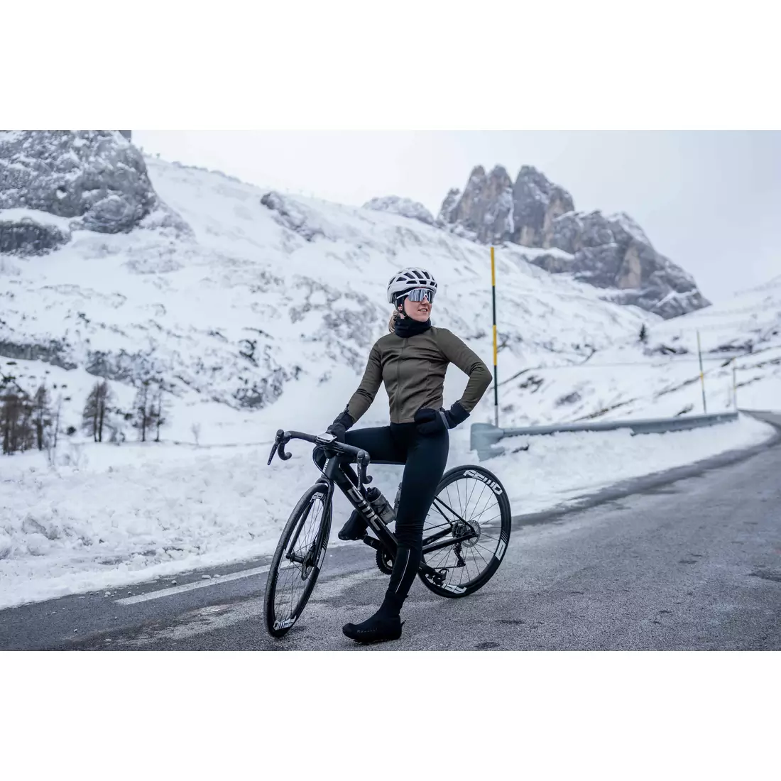 Dámská zimní cyklistická bunda Rogelli CORE zelená