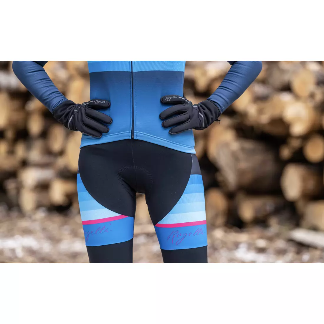 Dámské zateplené cyklistické kalhoty Rogelli s podvazky IMPRESS II