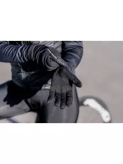 Dámské zimní cyklistické rukavice Rogelli APEX černé