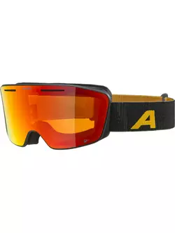 Lyžařské/snowboardové brýle ALPINA, zesílení kontrastu NENDAZ Q-LITE ČERNO-ŽLUTÉ MATNÉ sklo Q-LITE RED S2