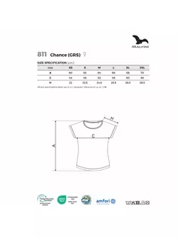 MALFINI CHANCE GRS Dámské sportovní tričko, krátký rukáv, mikro polyester z recyklovaných materiálů, černé 8110112