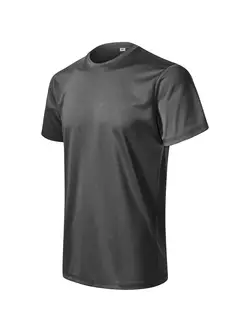 MALFINI CHANCE GRS Pánské sportovní tričko, krátký rukáv, mikro polyester z recyklovaných materiálů, černá melírovaná 810M113