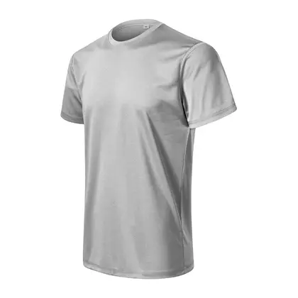 MALFINI CHANCE GRS Pánské sportovní tričko, krátký rukáv, mikro polyester z recyklovaných materiálů, stříbrná melírovaná 810M313
