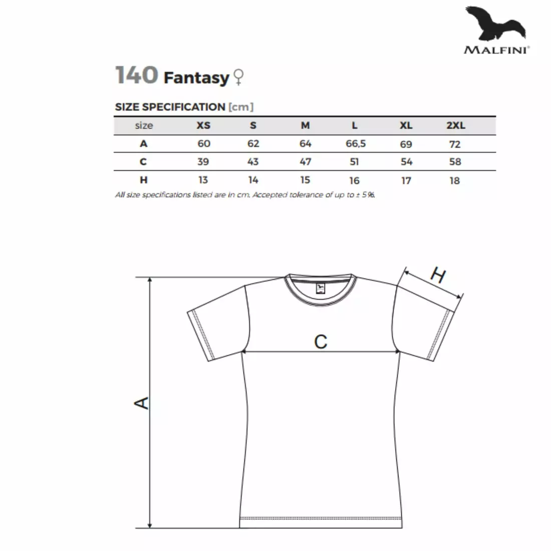 MALFINI FANTASY - Dámské sportovní tričko z 100 % polyesteru, modré 1400212-140