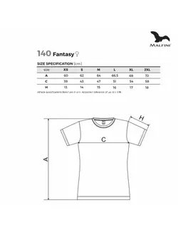 MALFINI FANTASY - Dámské sportovní tričko z 100 % polyesteru, modré 1400212-140