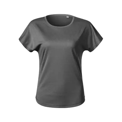 MALFINI CHANCE GRS Dámské sportovní tričko, krátký rukáv, mikro polyester z recyklovaných materiálů, černá melírovaná 811M112