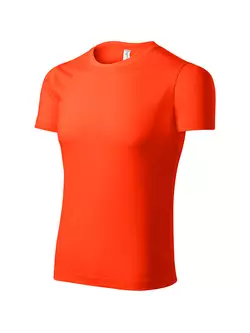 PICCOLIO PIXEL Sportovní tričko T-shirt, krátký rukáv, pánské, neonová oranžová, 100 % polyester P819112