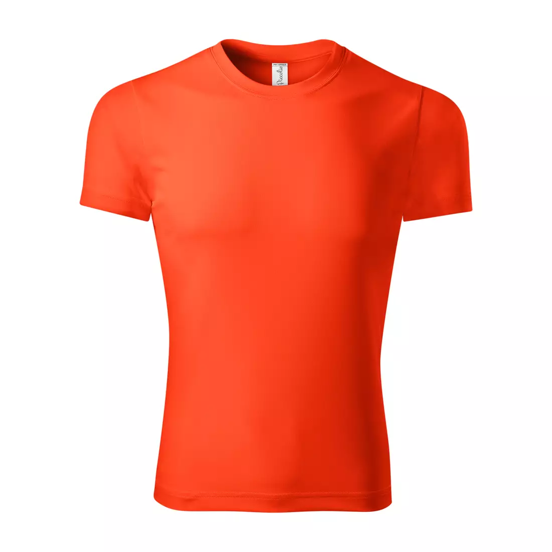 PICCOLIO PIXEL Sportovní tričko T-shirt, krátký rukáv, pánské, neonová oranžová, 100 % polyester P819112