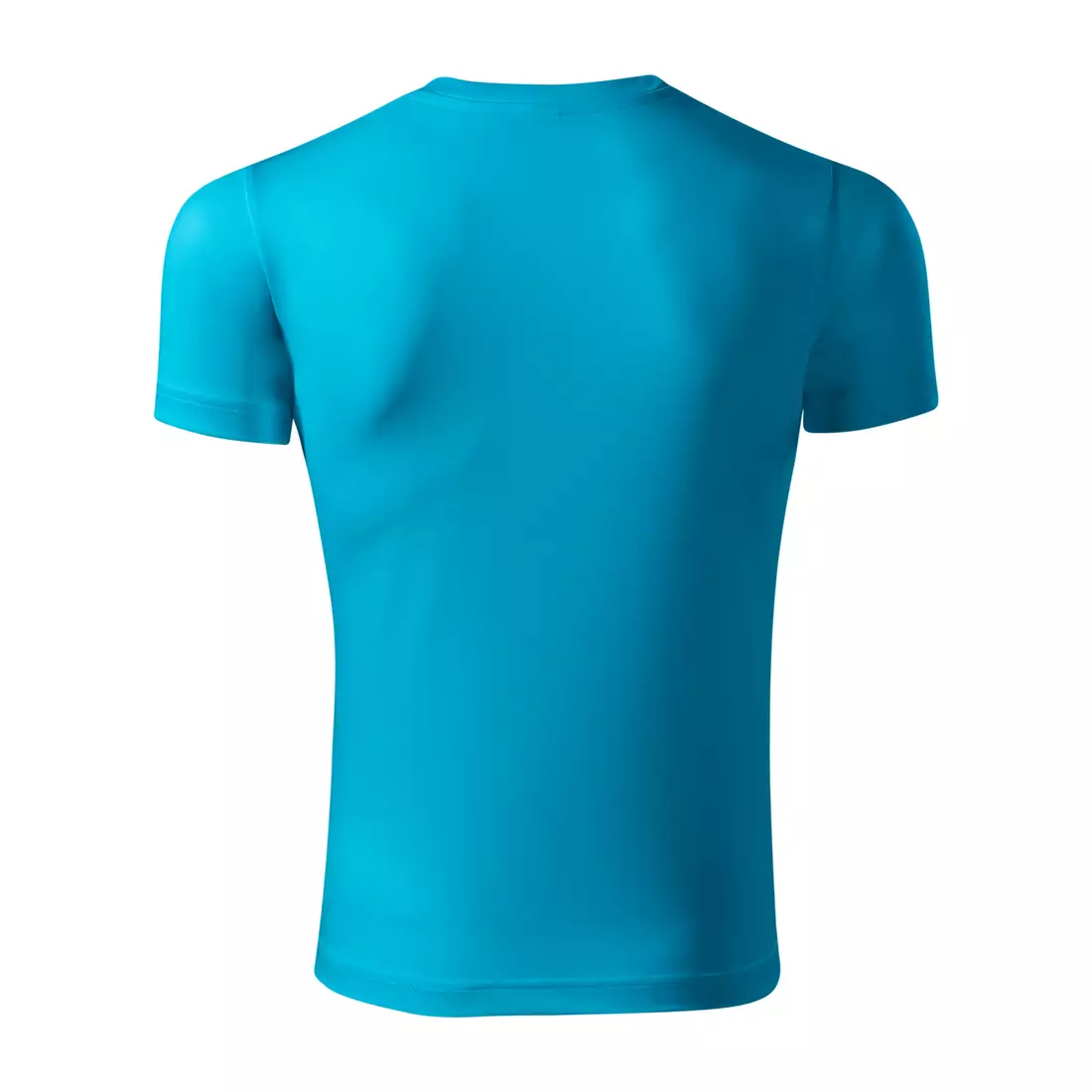 PICCOLIO PIXEL Sportovní tričko T-shirt, krátký rukáv, pánské, tyrkysová, 100 % polyester P814412