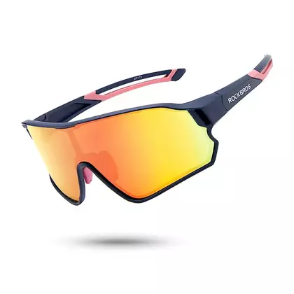 Rockbros Sportovní / Cyklistické polarizační sluneční brýle, modro-růžový 10134PL