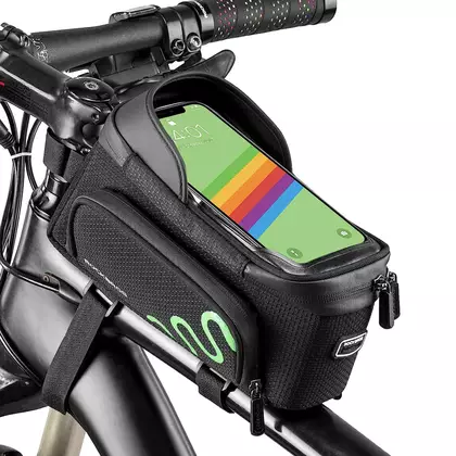 Rockbros cyklistická taška na horní trubku s kapsou na smartphone, černá 30120044002