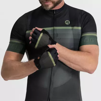 Cyklistické rukavice Rogelli HERO II černo-zelené