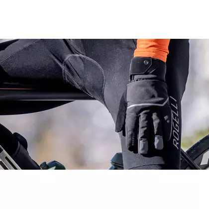 Rogelli zimní cyklistické rukavice CHRONOS černé
