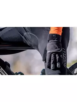 Rogelli zimní cyklistické rukavice CHRONOS černé
