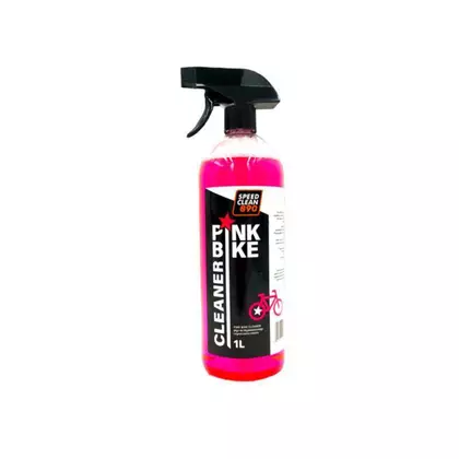 SPEEDCLEAN890 PINK BIKE CLEANER kapalina na čištění jízdních kol 1L + Čisticí rukavice, mikrovlákno