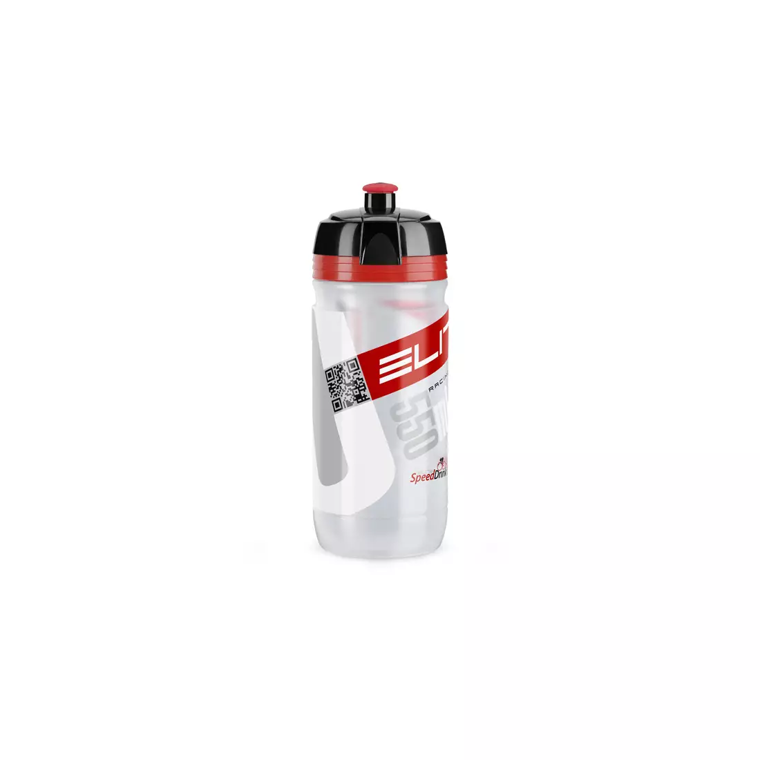 Elitní cyklistická láhev Corsa Transparent-Red Logo 550ml EL00914166 SS19