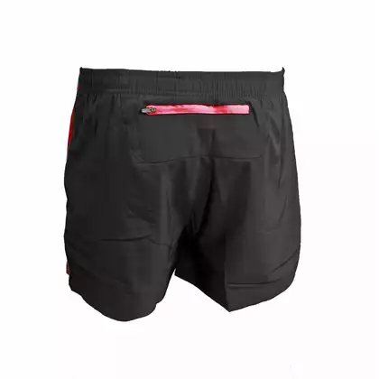 ROGELLI RUN TARANTO volné běžecké šortky, černé a červené