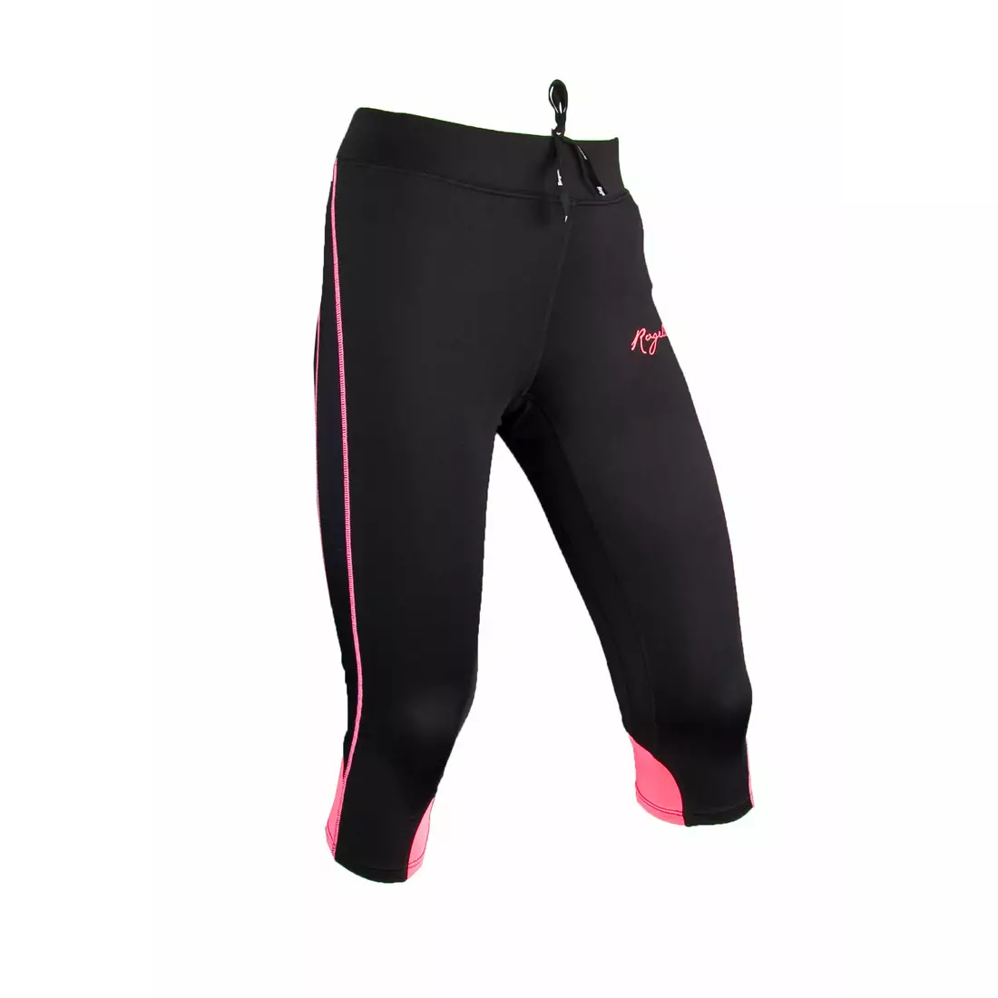 ROGELLI SUEZ dámské běžecké šortky 840.742, 3/4 nohavice, černo-růžové