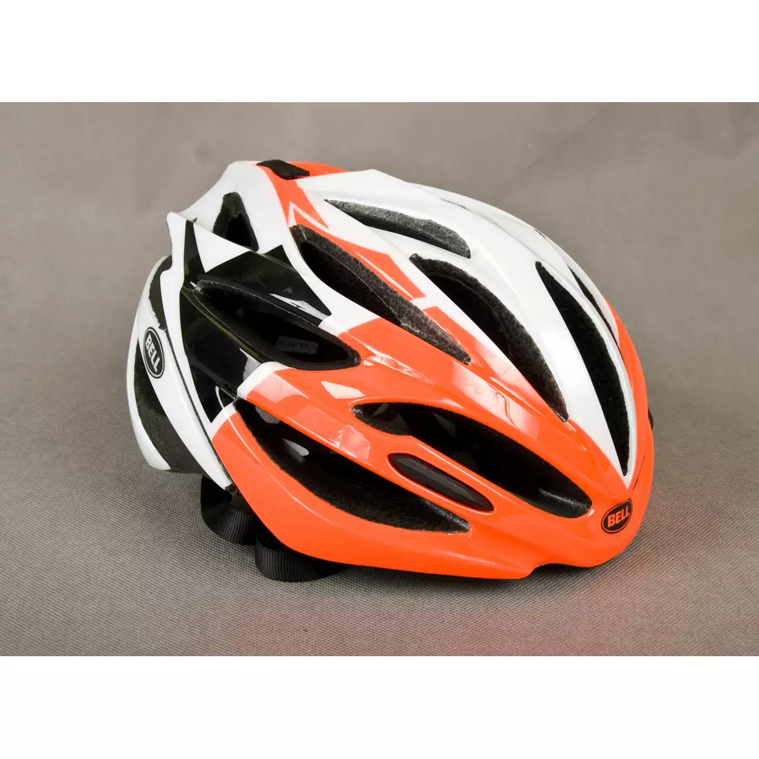 Silniční cyklistická přilba BELL ARRAY oranžovo-bílá