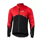 Softshellová cyklistická bunda MikeSPORT DRAGON, černo-červená