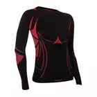 TERVEL - OPTILINE MOD-02 - dámské tričko s dlouhým rukávem, barva: Černá a červená