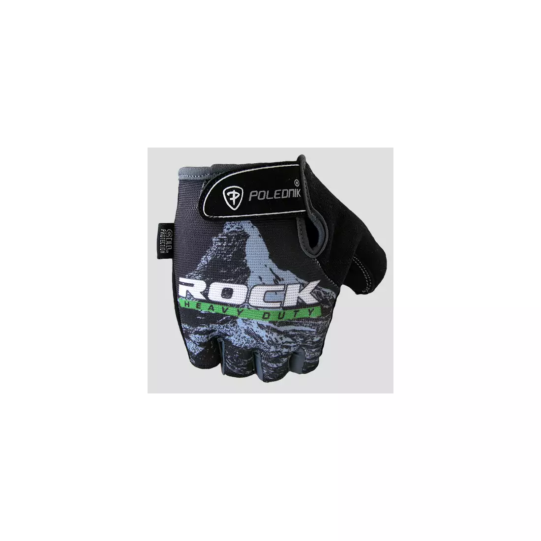 Cyklistické rukavice POLEDNIK ROCK, barva: černá