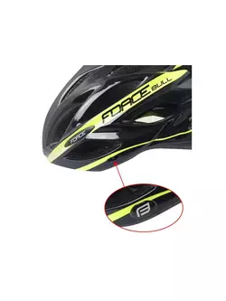 FORCE BULL cyklistická helma black-fluor