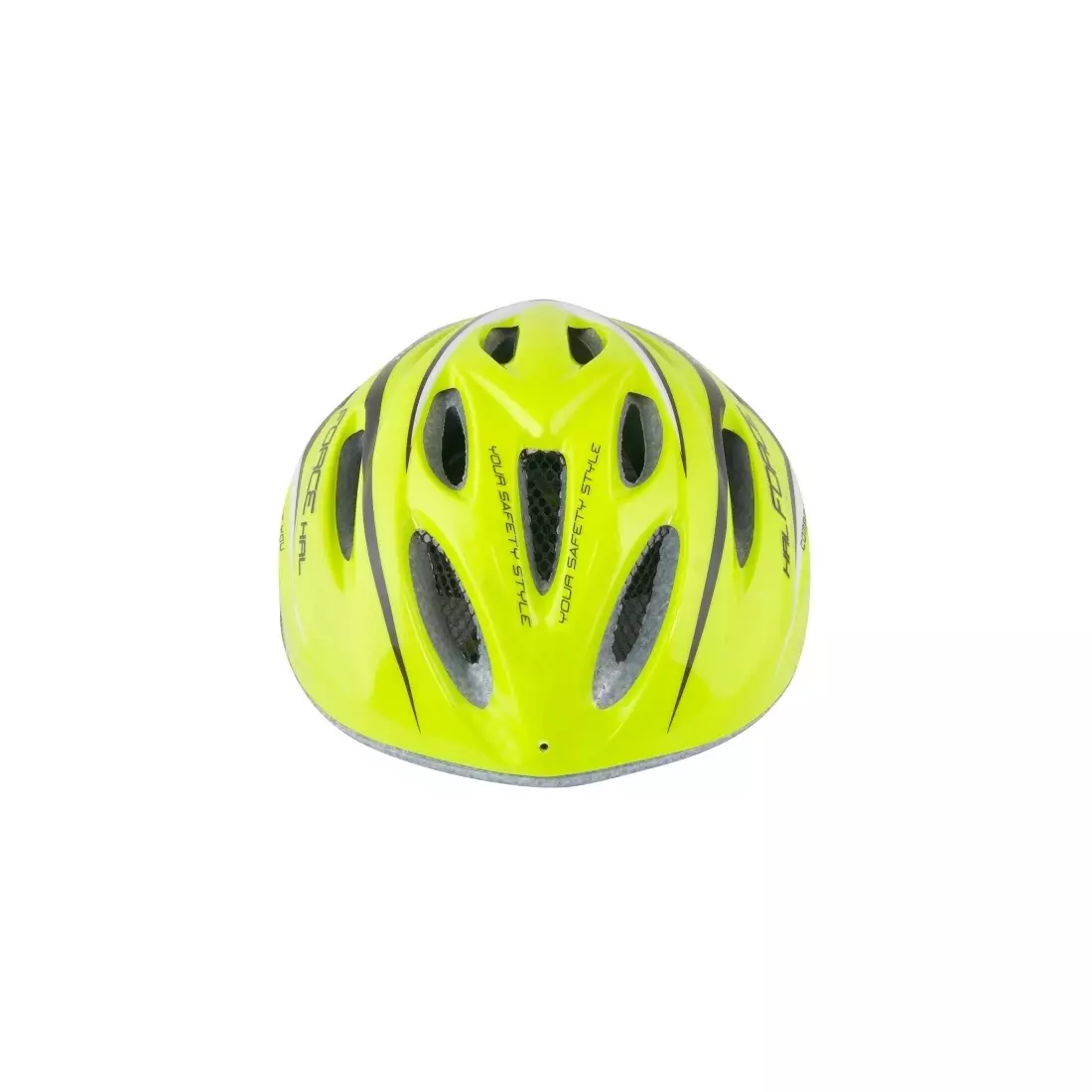 FORCE HAL cyklistická helma zelený fluor