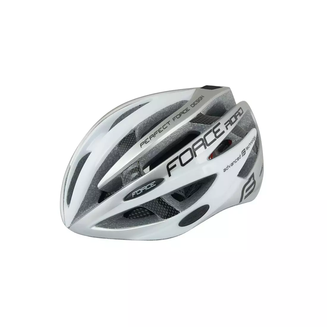 FORCE ROAD cyklistická helma 902619 bílo-šedá