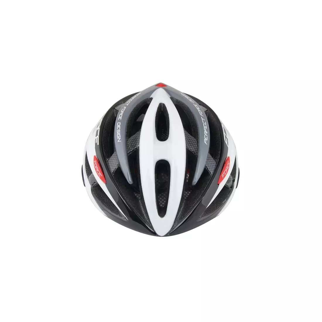 FORCE cyklistická helma, bílá a stříbrná 902613(14)