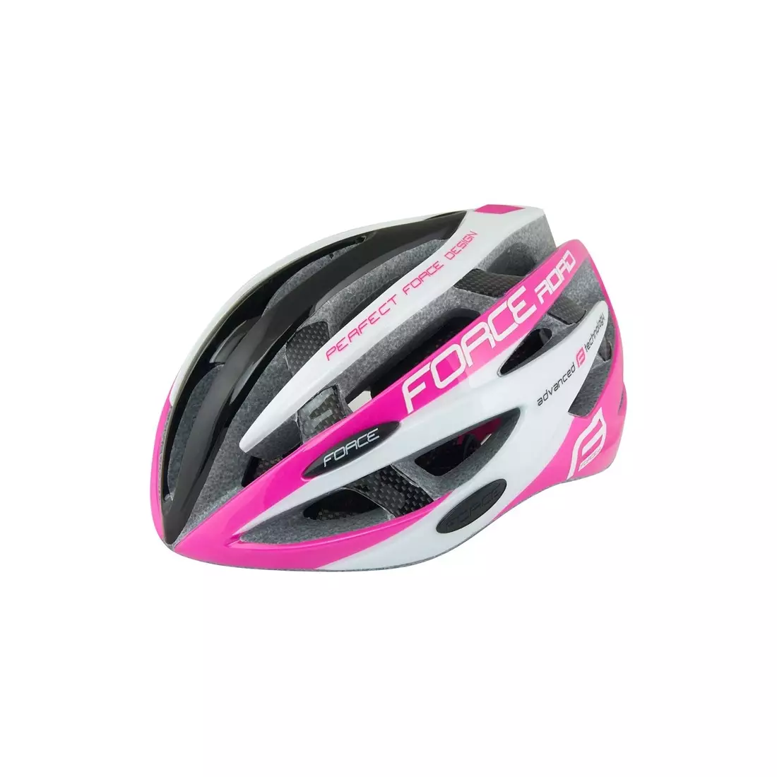 FORCE dámská cyklistická helma, černé a růžové 902616