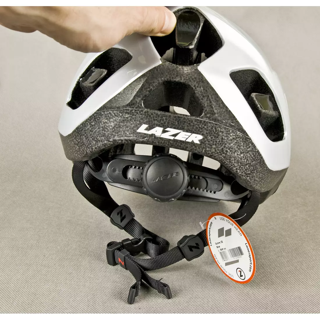 MTB cyklistická helma LAZER - CYCLONE, barva: stříbrná