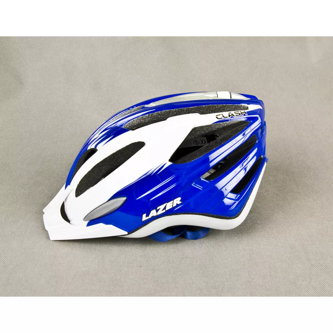 MTB cyklistická přilba LAZER - CLASH, barva: bílá modrá