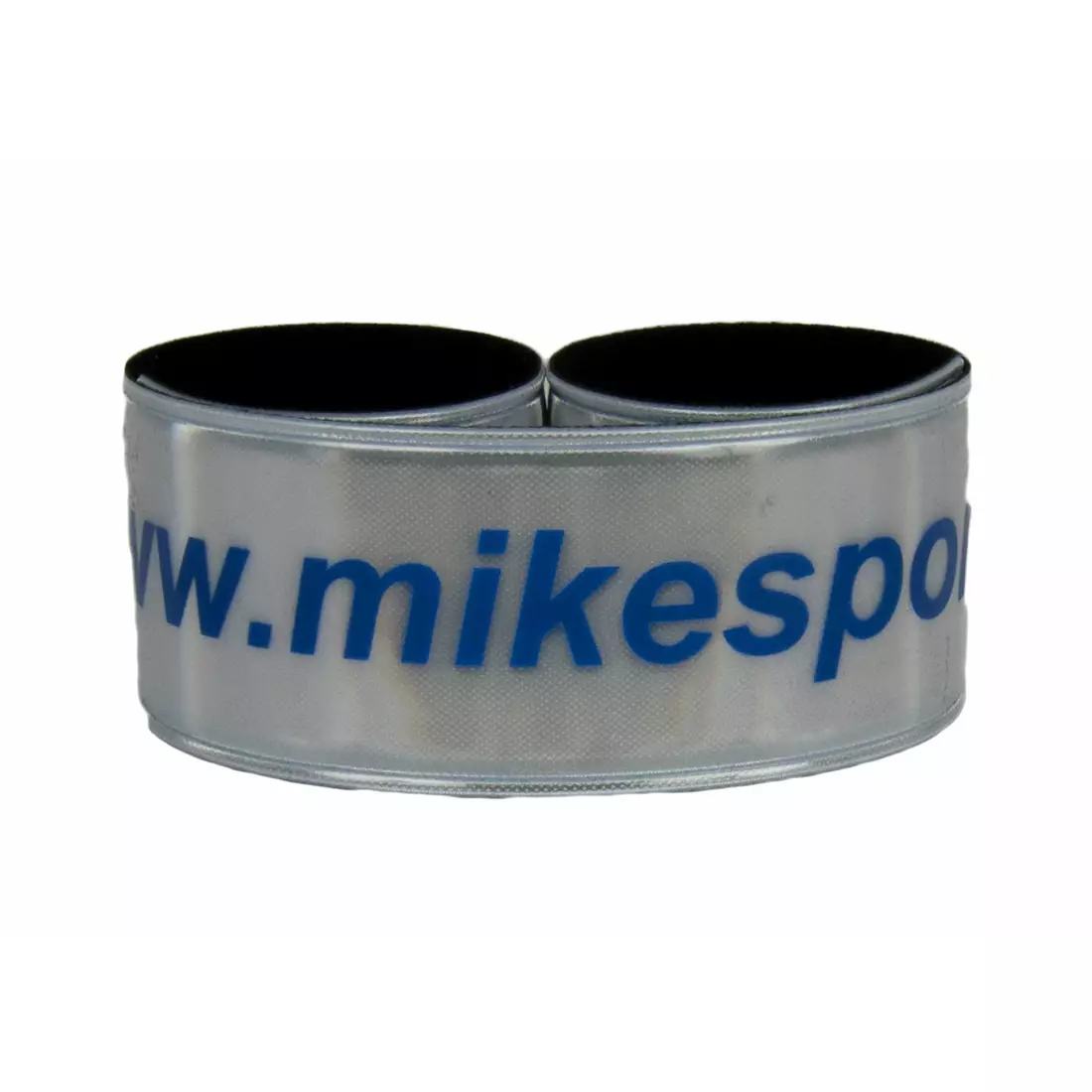 Mikesport - reflexní páska na ruku. logo - stříbrné
