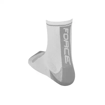 FORCE LONG bílé a šedé sportovní ponožky