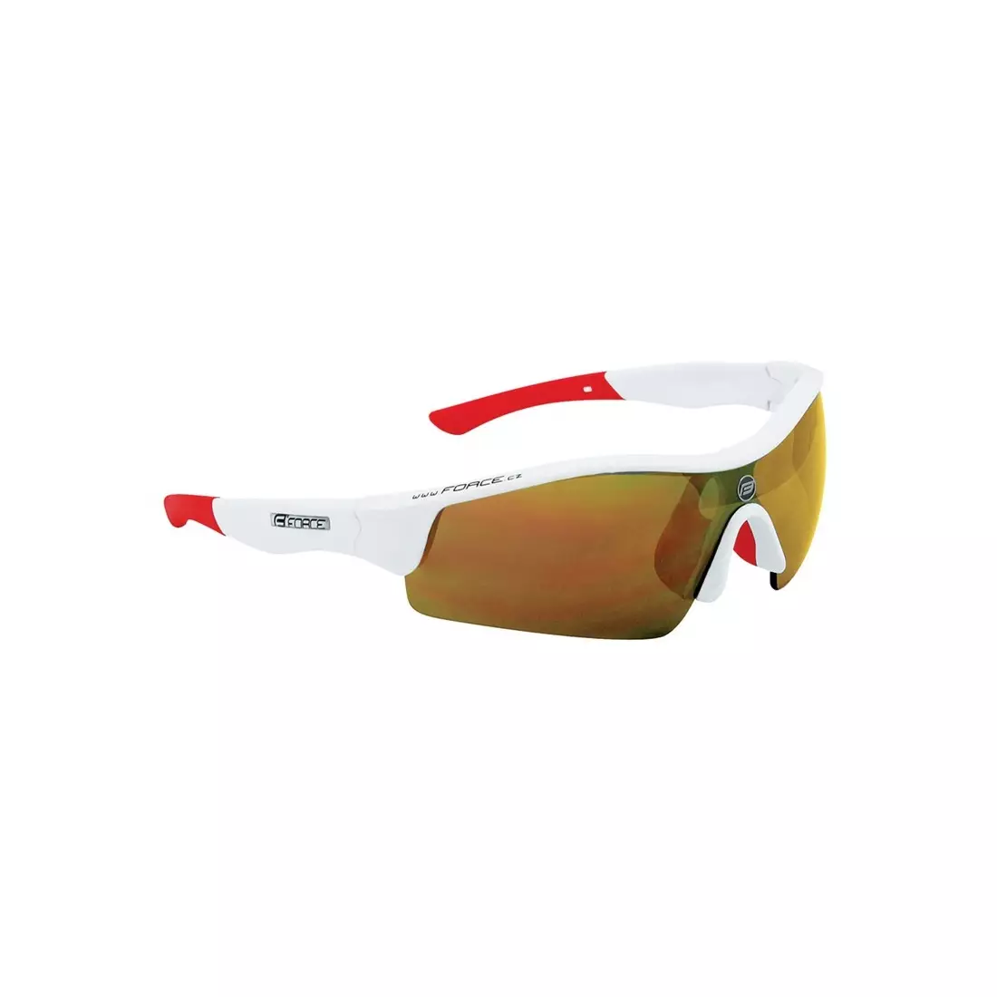 FORCE RACE Cyklistické/sportovní brýle bílá 90931 vyměnitelná skla