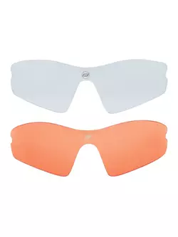 FORCE RACE Cyklistické/sportovní brýle bílá 90931 vyměnitelná skla