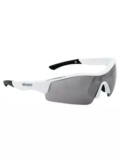 FORCE RACE Cyklistické/sportovní brýle bílá 90932 vyměnitelná skla