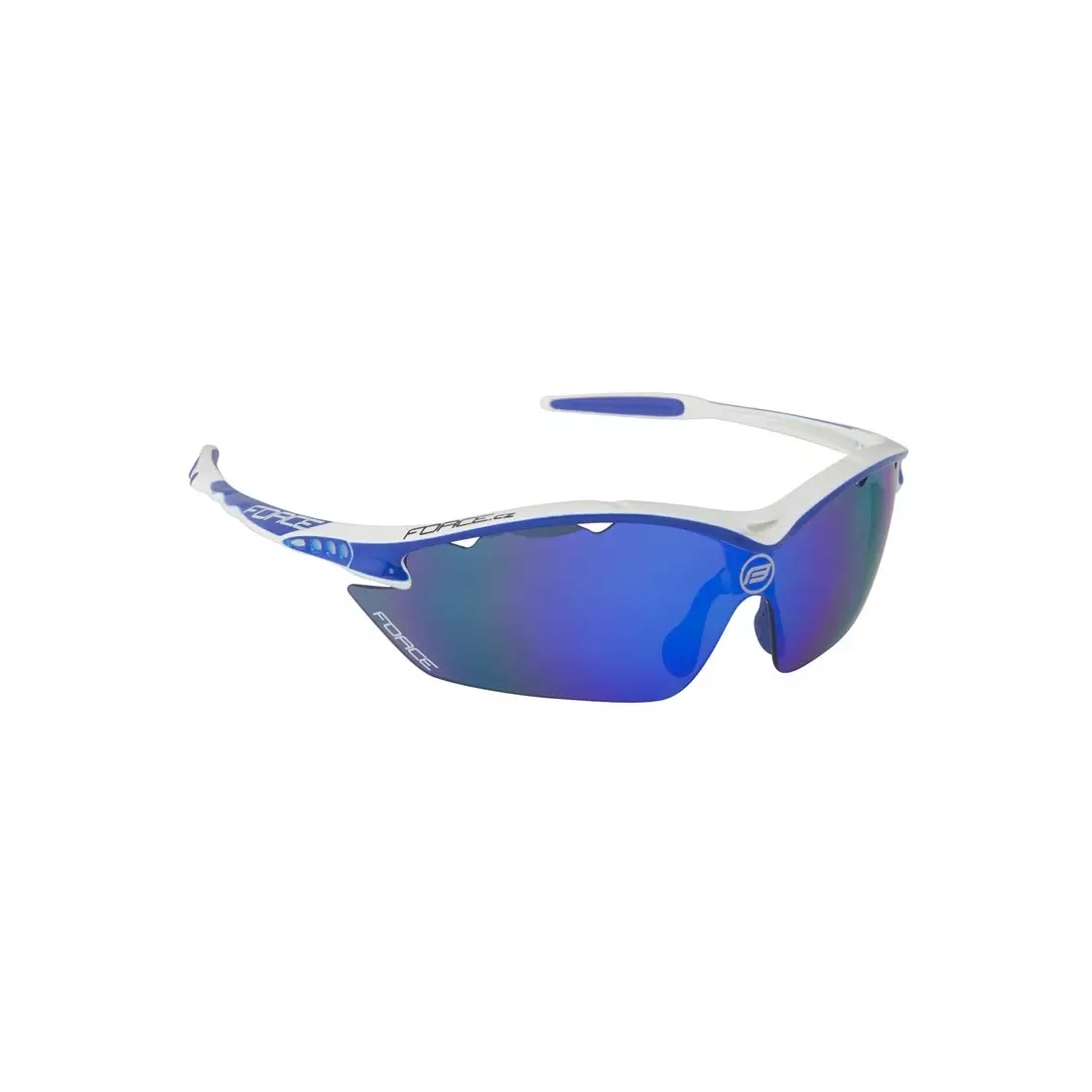 FORCE RON Sportovní/cyklistické brýle bílá a modrá 91010 vyměnitelná skla