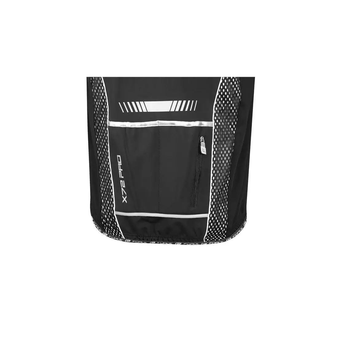 FORCE X72 PRO pánská softshellová bunda na kolo černo-bílá 90001