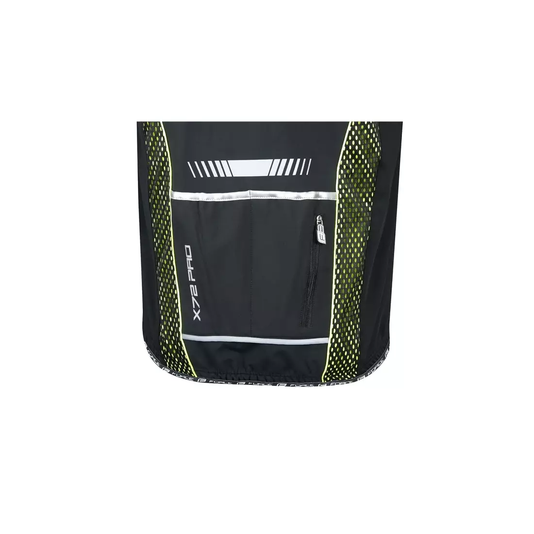 FORCE X72 PRO pánská softshellová bunda na kolo černo-fluor 90003