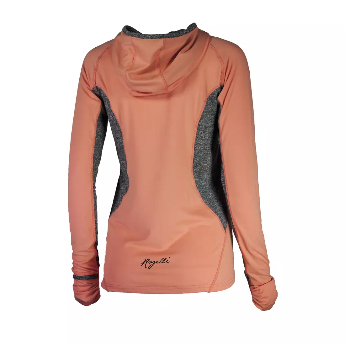 ROGELLI ROSETTA dámské tričko s dlouhým rukávem a kapucí 050.409, barva: korálová