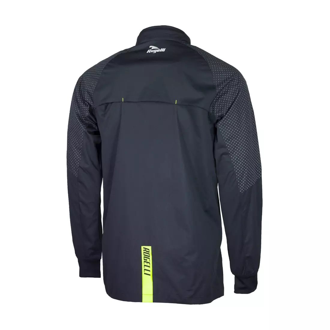 ROGELLI RUN STANTON 800.803 - pánská nepromokavá běžecká bunda, barva: černo-fluorová
