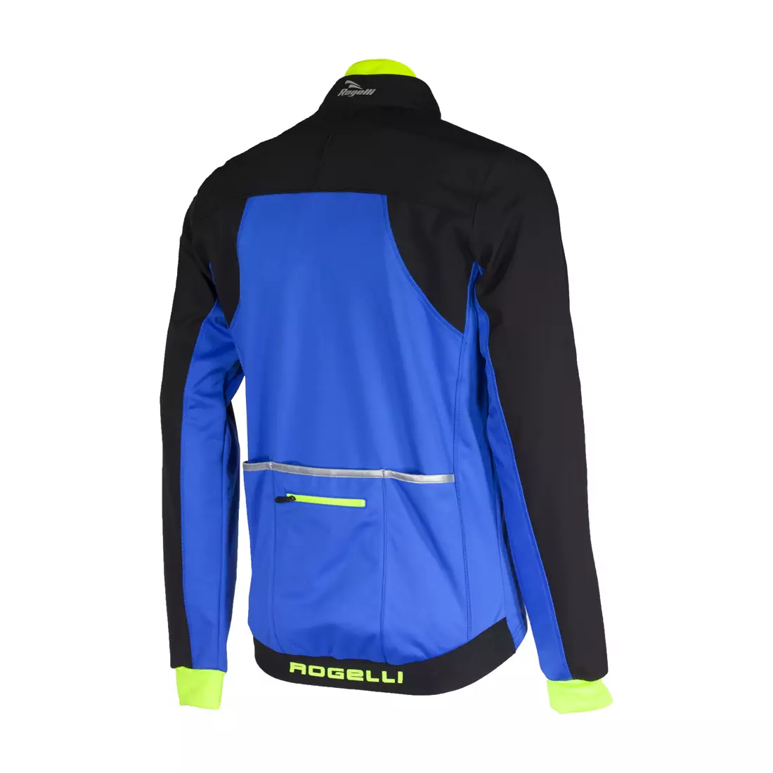 ROGELLI TRABIA zimní cyklistická bunda Softshell, černo-modrá-fluor 003.115