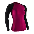 TERVEL COMFORTLINE 2002 - dámské zateplené triko, dlouhý rukáv, barva: růžová (karmínová)-černá