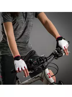 CHIBA LADY AIR PLUS dámské cyklistické rukavice, Bílý