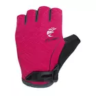 CHIBA LADY MATRIX dámské cyklistické rukavice růžové barvy