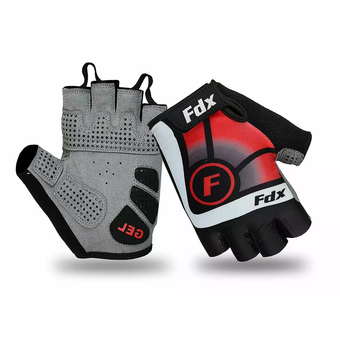 FDX 1020 červené cyklistické rukavice