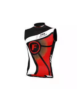 FDX 1020 pánský černo-červený cyklistický dres bez rukávů