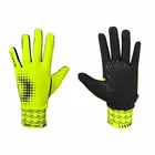 FORCE EXTRA cyklistické rukavice - izolovaná lycra - žlutý fluor